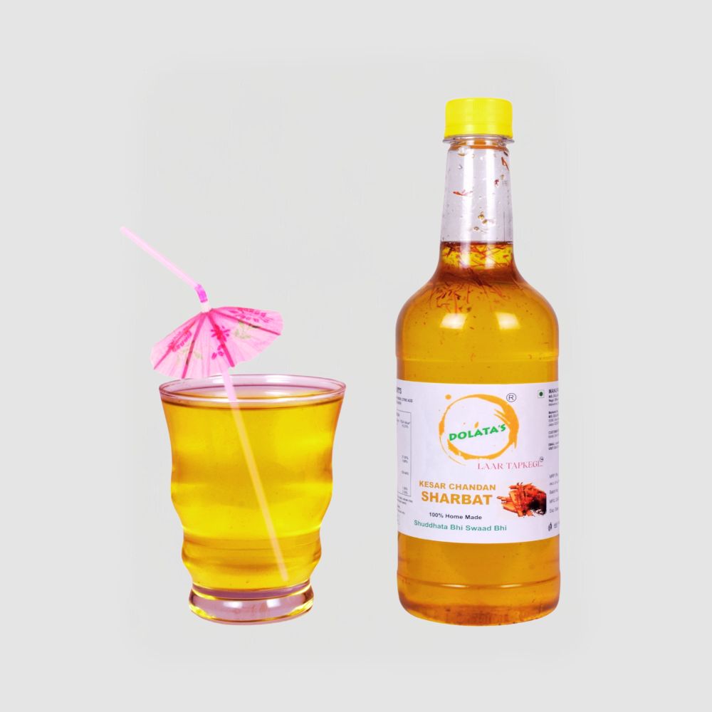 Dolata's Premium Kesar Chandan Sharbat – Refreshing Saffron & Sandalwood Cooler _ 700ML - A