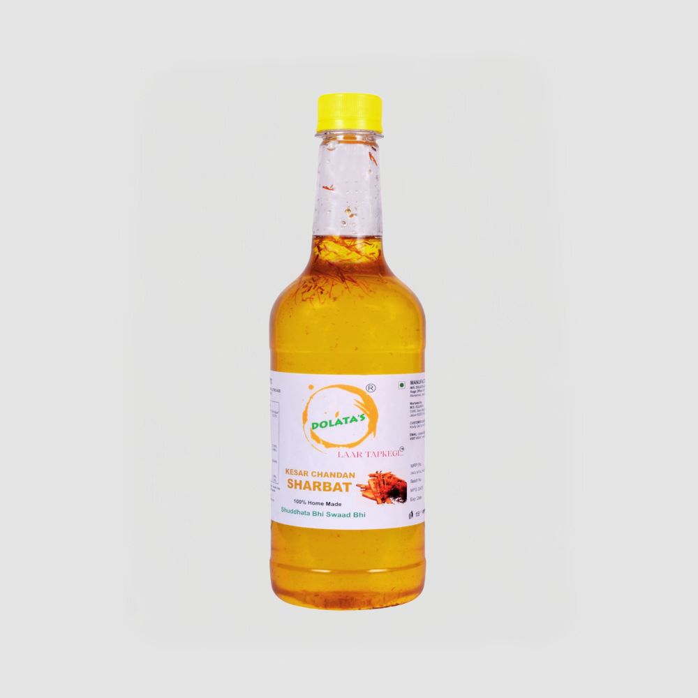 Dolata's Premium Kesar Chandan Sharbat – Refreshing Saffron & Sandalwood Cooler _ 700ML - B